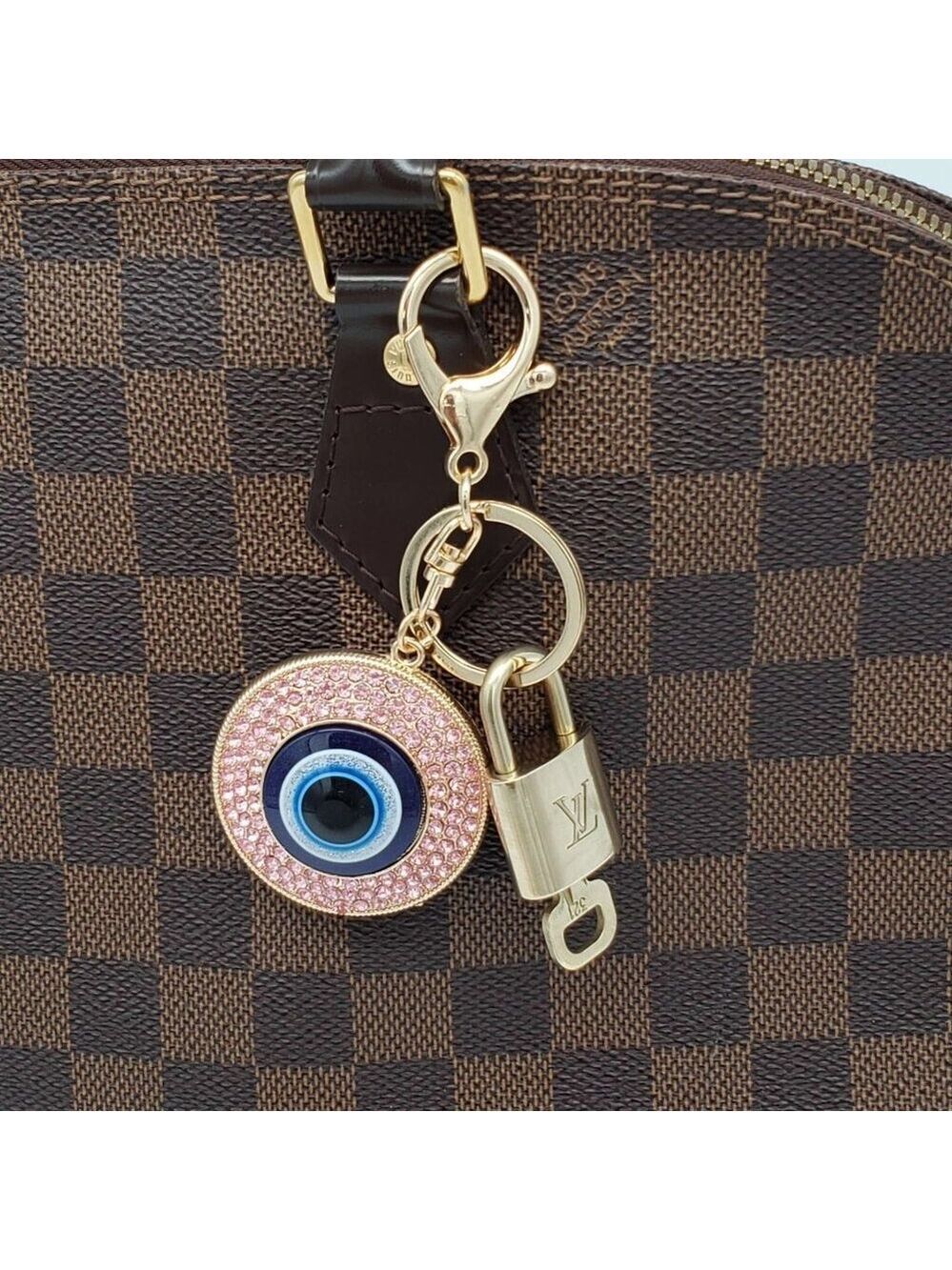 Authentic Louis Vuitton Gold Padlock 🔑Unbranded Keychain Bag Charm LV